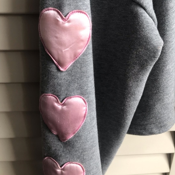 RARE Lazy Oaf crop sweatshirt OS puffy hearts! - Picture 5 of 6